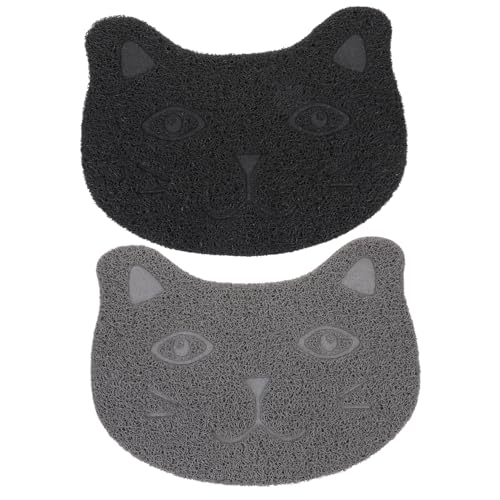 Toyvian 2 Stück Katzenstreu Matten rutschfest und Pflegeleicht aus Hochwertigem Material für Futterunterlagen Schützt Boden vor Schmutz und Toyvian 2 Stück Katzenstreu Matten rutschfest und Pflegeleicht aus Hochwertigem Material für Futterunterlagen Schützt Boden vor Schmutz und von Toyvian
