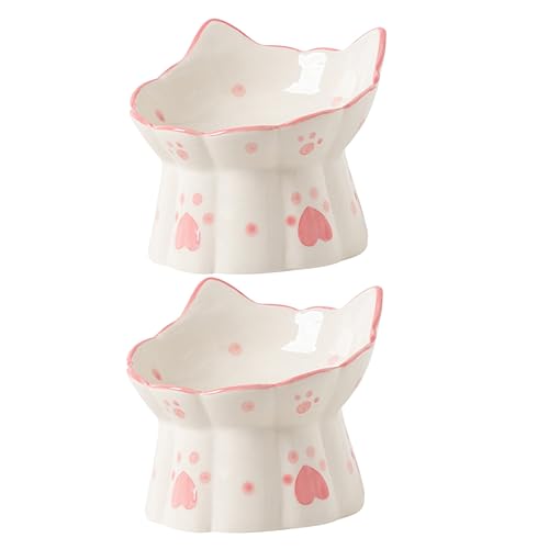 Toyvian 2 Stück Keramik Futternapf Erhöht Ergonomisch Geformt mit Nacken Schutz rutschfest und Leicht zu Reinigen für Welpen und Katzen Spülmaschinenfest und Robust Modernes Design für Toyvian 2 Stück Keramik Futternapf Erhöht Ergonomisch Geformt mit Nacken Schutz rutschfest und Leicht zu Reinigen für Welpen und Katzen Spülmaschinenfest und Robust Modernes Design für von Toyvian