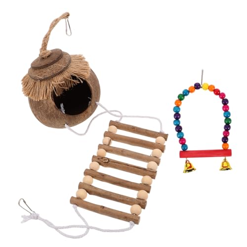 Toyvian 2 Stück Kokosnussnest Vogelnester Für Käfig Hängendes Vogelhaus Hamster Kokosnussschale Sittichkäfig Zubehör Kokosnusshütte Hängende Hamsterleiter Vogelhaus Für Käfig Toyvian 2 Stück Kokosnussnest Vogelnester Für Käfig Hängendes Vogelhaus Hamster Kokosnussschale Sittichkäfig Zubehör Kokosnusshütte Hängende Hamsterleiter Vogelhaus Für Käfig von Toyvian