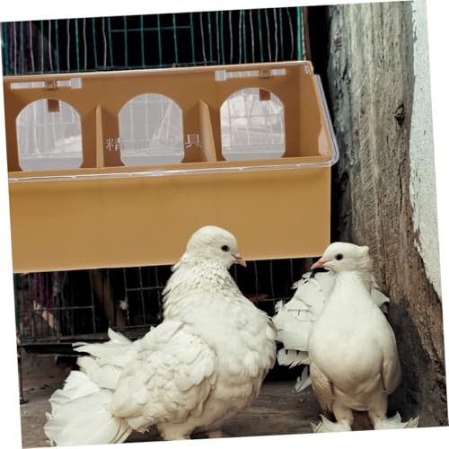 Toyvian 2 Stück Kunststoff Vogel Futterbox zum Aufhängen mit Fächern für Papageien und Tauben Großer Futter Wassernapf für Vogelkäfig Praktische Mehrzweck fütterungsschale für Haustiere von Toyvian