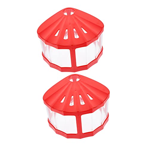 Toyvian 2 Stück Mini Fischbecken mit LED Beleuchtung Kleiner Dekorativer Aquarium für Betta Fische für Wohnzimmer Schlafzimmer und Hochtransparente Kunststofffischbehälter Leicht zu von Toyvian