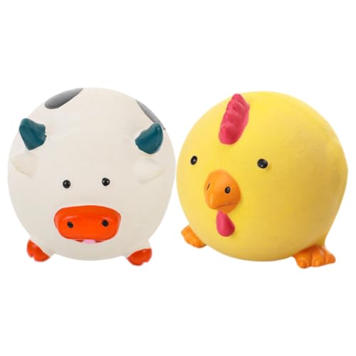 Toyvian 2 Stück Quietschspielzeug Für Hunde Kauspielzeug Aus Latex Mit Quietschgeräusch – Interaktive Quietschbälle In Hühner Und Kuhform Für Welpen Kleiner Und Mittelgroßer Hunderassen Toyvian 2 Stück Quietschspielzeug Für Hunde Kauspielzeug Aus Latex Mit Quietschgeräusch – Interaktive Quietschbälle In Hühner Und Kuhform Für Welpen Kleiner Und Mittelgroßer Hunderassen von Toyvian