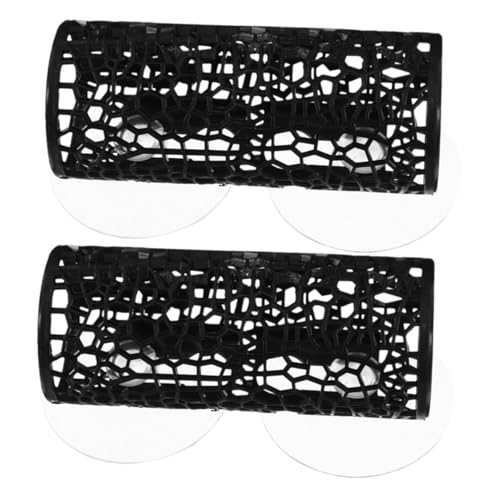 Toyvian 2 Stück Schwarze Unterwasserhöhlen für Fische und Garnelen Versteck und Ruheplatz für Aquarien Sicheres und Gesundes Habitat für Betta Fische von Toyvian