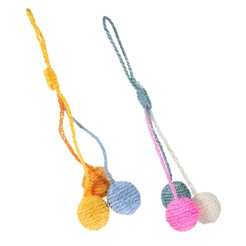 Toyvian 2 Stück Sisal Katzenspielzeug Bälle Interaktive Hängespielzeuge für Innenräume Fördern Sie das Spielverhalten Ihrer Katzen mit Bunten Seilbällen Toyvian 2 Stück Sisal Katzenspielzeug Bälle Interaktive Hängespielzeuge für Innenräume Fördern Sie das Spielverhalten Ihrer Katzen mit Bunten Seilbällen von Toyvian