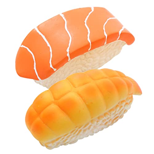 Toyvian 2 Stück Sushi -Hundespielzeug Kauspielzeug für Hunde Kauer Kauspielzeug für Welpen Zahnen Welpenspielzeug Welpenzubehör Backenzahn- in Sushi-Form Welpen Emulsion von Toyvian