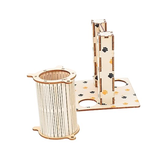Toyvian 2 Stück Teiliges Hamster Holzspielzeug Kletterleiter und Schwingende Brücke für Hamster Meerschweinchen und Kleine Haustiere Fördert Bewegung und Koordination für Käfigzubehör von Toyvian