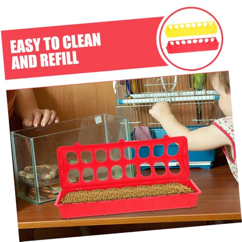 Toyvian 2 Stück Teiliges Kunststoff futtertrog Vögel und Geflügel Langlebiger Automatischer Futterspender mit Großem Fassungsvermögen Geeignet für Papageien Tauben und Kleine Vögel von Toyvian