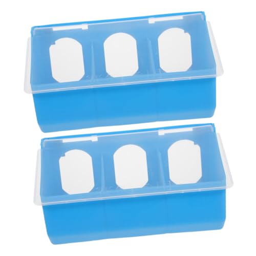 Toyvian 2 Stück Teiliges Tauben Futter und Trinkgefäß mit Deckel Kunststoff Futternapf für Käfige Blau Multifunktionale Vogelfutterstation für Futter Wasser und Grit Toyvian 2 Stück Teiliges Tauben Futter und Trinkgefäß mit Deckel Kunststoff Futternapf für Käfige Blau Multifunktionale Vogelfutterstation für Futter Wasser und Grit von Toyvian