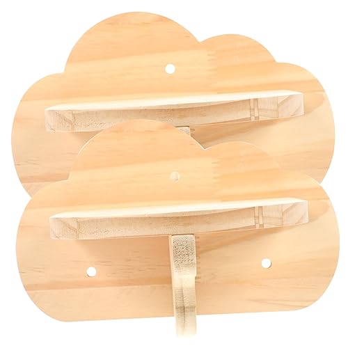 Toyvian 2 Stück Teiliges Wolkenförmiges Katzenwandregal aus Holz Stabile Wandmontierte Katzenkletterplattform Katzenklettertreppe und Wandstufen für Innenbereich Geeignet für Katzen von Toyvian
