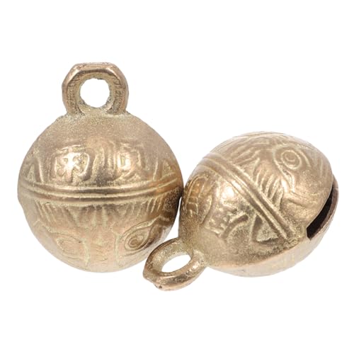 Toyvian 2 Stück Tigerkopf Glocke Hundeglocke Haustier handglocken hundeklingel hundegebell Kreativer Glockenschmuck Dekorative Glocke Anhänger hängende kreative Glocken Kupfer von Toyvian
