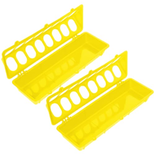 Toyvian 2 Stück Tragbare Futtertröge für Vögel Automatischer Futterspender für Tauben Kanarienvögel und Sittiche Spill und Spritzfest Leicht zu Reinigen für Tägliche Fütterung von Toyvian