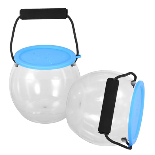 Toyvian 2 Stück Transparenter Fisch-Eimer mit Deckel und Griff Tragbarer Aquariumtank für Freisetz-fischen Am Strand Sicht Leichtes Handliches Outdoor-wasserbecken für Entdeckung und Toyvian 2 Stück Transparenter Fisch-Eimer mit Deckel und Griff Tragbarer Aquariumtank für Freisetz-fischen Am Strand Sicht Leichtes Handliches Outdoor-wasserbecken für Entdeckung und von Toyvian