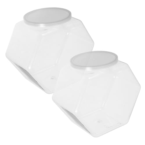 Toyvian 2 Stück Transparentes Fischbowl für Schreibtisch Kleines Aquarium für Zuhause und Büro Bruchsicher Design Einfache Pflege von Toyvian