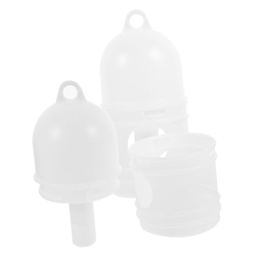 Toyvian 2 Stück Trinkbrunnen Futterspender im Freien Fütterung Vogelzubehör für Käfige Wachtelwasserfuttermittel einwegrasierer Tränke Wasserspender für Vögel Plastik Weiß von Toyvian