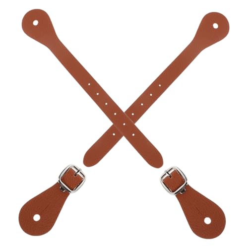 Toyvian 2 Stück Verstellbare Reitsporenriemen aus Hochwertigem Kunstleder Leichte Tragbare Pferdeausrüstung für Outdoor Reittraining und Cowboy Stiefel Zubehör von Toyvian