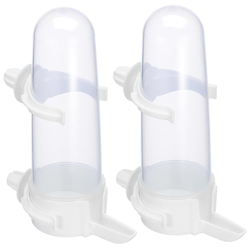 Toyvian 2 Stück Vogel Futterspender Automatischer Wasserspender für Vogelkäfig Transparenter Futterbehälter für Wasser und Trockenfutter für Haustier von Toyvian