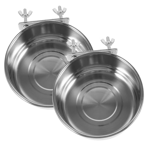 Toyvian 2 Stück Vogel Futterspender für Käfig Langlebiger Parrot Feeder mit Doppel Schraubloch Leicht zu Reinigen und Praktisch für Wellensittiche und Kleine Vögel von Toyvian