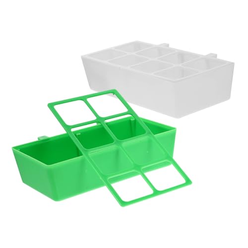 Toyvian 2 Stück Vogelfutterspender Kunststoff Vielseitiger Futterbehälter für Papageien und Kleine Vögel Praktische Futterbox zum Einhängen im Käfig Geeignet für Wellensittiche und Tauben Toyvian 2 Stück Vogelfutterspender Kunststoff Vielseitiger Futterbehälter für Papageien und Kleine Vögel Praktische Futterbox zum Einhängen im Käfig Geeignet für Wellensittiche und Tauben von Toyvian