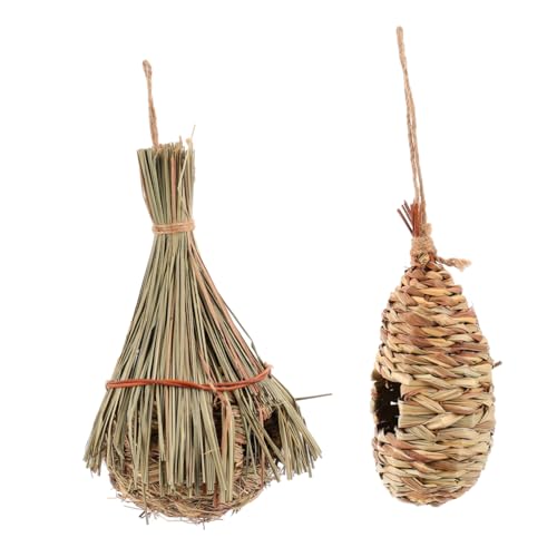 Toyvian 2 Stück Vogelhaus Dekoration aus Naturmaterialien Tropfenförmige Vogelunterkunft für Garten für Vogelbeobachter und Gartenliebhaber Toyvian 2 Stück Vogelhaus Dekoration aus Naturmaterialien Tropfenförmige Vogelunterkunft für Garten für Vogelbeobachter und Gartenliebhaber von Toyvian