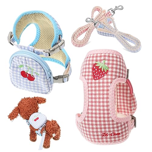 Toyvian 2 Stück Welpengeschirr mit Verstellbaren Trägern Abnehmbarem Rucksack Leichter Polyester Modisches Plaid Design Komfortabel für Kleine Hunde für Outdoor und Training Toyvian 2 Stück Welpengeschirr mit Verstellbaren Trägern Abnehmbarem Rucksack Leichter Polyester Modisches Plaid Design Komfortabel für Kleine Hunde für Outdoor und Training von Toyvian