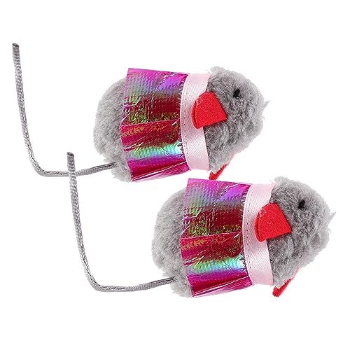 Toyvian 2stücke Katzenspielzeug Maus Katte Mit Katzenminze Für Hauskatzen Interaktives Spielzeug Mit Mäusen Für Kätzchen Zum Spielen Halten Und Kauen von Toyvian