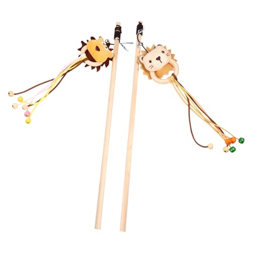 Toyvian 2stücke Katzen Teaser Spielzeug Mit Katzenangel Für Hauskatze Katzenplüsch Zum Katzenärgern Katzenspielzeug Zum Katzenärgerstab Katzenspielzeug Für Katze von Toyvian