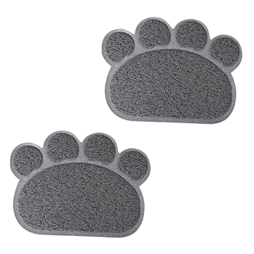 Toyvian 2 Stück wasserdichte und gleitende Bodenmatte Haustierfuttermatte Beleg Katzentoilette für Müllmatte katzenfutter pad PVC-Lebensmittelmatte Katzentrinkschale Pad Essensmatte Grau Toyvian 2 Stück wasserdichte und gleitende Bodenmatte Haustierfuttermatte Beleg Katzentoilette für Müllmatte katzenfutter pad PVC-Lebensmittelmatte Katzentrinkschale Pad Essensmatte Grau von Toyvian