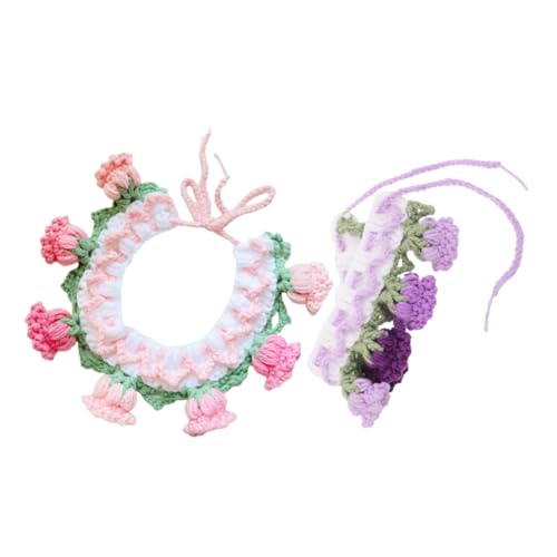 Toyvian 2 Stücke Verstellbares Häkel-hundehalsband aus Weichem Strick mit Blumenmuster Süße Katzen Hundehalskette Modisches Haustier-sicherheitscollier für Alltag Fotoshootings Weihnachten Toyvian 2 Stücke Verstellbares Häkel-hundehalsband aus Weichem Strick mit Blumenmuster Süße Katzen Hundehalskette Modisches Haustier-sicherheitscollier für Alltag Fotoshootings Weihnachten von Toyvian