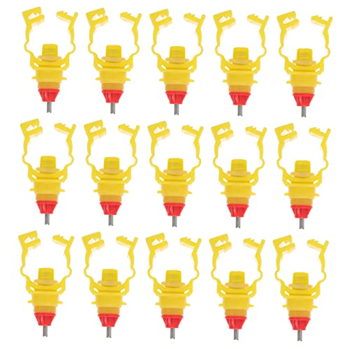 Toyvian 20 Stück Hühner Wassertränke Automatische Geflügeltränke Hochwertigem für Hühner und Vögel an Eimern zu Befestigen Zufälligen Farben Optimal für Stallbedarf von Toyvian