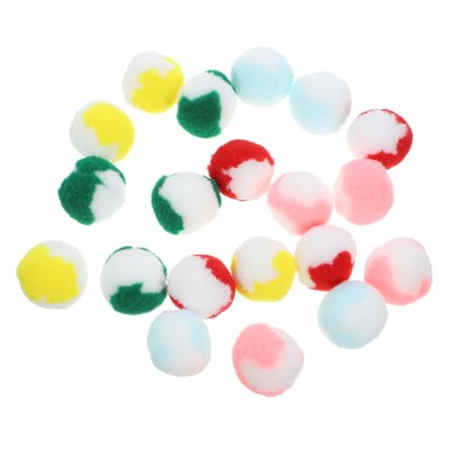 Toyvian 20 Stück Teiliges Bunte Katzenspielzeug Bälle aus Weichem Wolle Garn Interaktive Haustierspielzeuge für Kätzchen und Katzen zur Stressreduktion und Bewegungsspiel für von Toyvian
