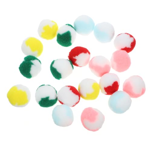 Toyvian 20 Stück Teiliges Katzen Spielset aus Weichem Geräuschlosem Wollgarn Interaktive Bälle für Drinnen Leichtes Katzenspielzeug zur Beschäftigung und Stressreduktion Bunte Farben für von Toyvian