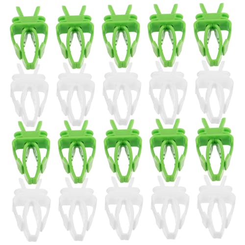 Toyvian 20 Stück Teiliges Vogelkäfig Futterhalter aus Langlebigem PP mit Glatten Kanten Sicherer Papageien Obst Gemüse Clip für Wellensittiche Nymphensittiche zur Sauberen Fütterung und von Toyvian