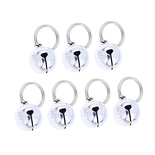 Toyvian 20Stücke Haustier Glocken Zubehör für Katzen und Metallische Dekoration für Silber für Tägliches und für Haustier von Toyvian