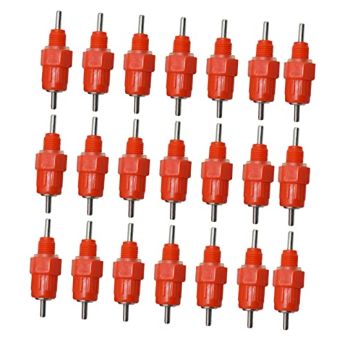 Toyvian 22 Stück Automatische Hühnertränke Nippeltrinker für Geflügel und Einfache Installation Auslaufsicher für Hühner Gänse Praktische Wasserversorgung von Toyvian