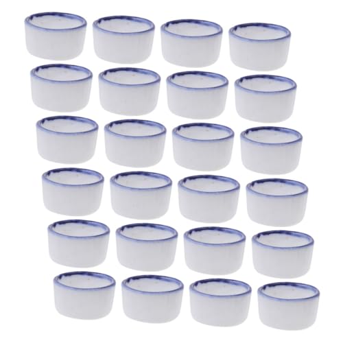 Toyvian 24Stücke Mini Keramik Wassernäpfe Für Reptilien Für Spinnen Und Skorpione Langlebige Futternäpfe Pflegeleicht Junge Weiß von Toyvian