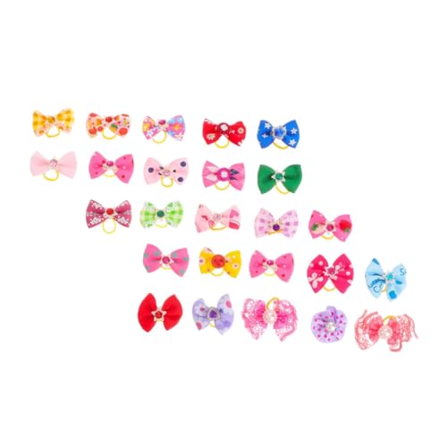 Toyvian 25 Stück Teiliges Kleine Hundeschleifen Tragbare Leichte Haarschleifen für Haustierpflege Bunte Bruchfeste Accessoires für Kleine bis Mittlere Hunde als Zufällige Zufällige Farbe von Toyvian