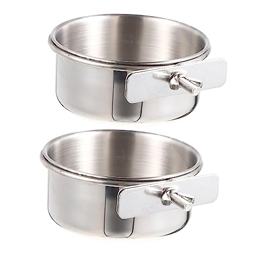 Toyvian 2Sätze Vogel Futterspender Wassernapf für Papageien Cockatiels Kanarienvögel und Wachteln Praktischer Futter und Wasserbehälter für Käfige von Toyvian