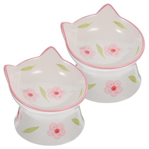 Toyvian 2Stücke Erhöhte Katzenfutterschüsseln mit Katzenohr Design rutschfest Reinigen für Futter und Wasser Heimdekoration für Haustierliebhaber Toyvian 2Stücke Erhöhte Katzenfutterschüsseln mit Katzenohr Design rutschfest Reinigen für Futter und Wasser Heimdekoration für Haustierliebhaber von Toyvian