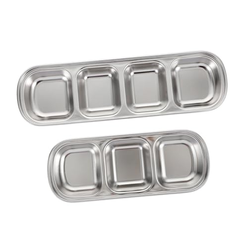 Toyvian 2Stücke Futtertablett Für Haustiere Multi Grid Futter Platten Langlebige Fütterungsversorgung Für Katzen Designs Fächer Und Fächer von Toyvian