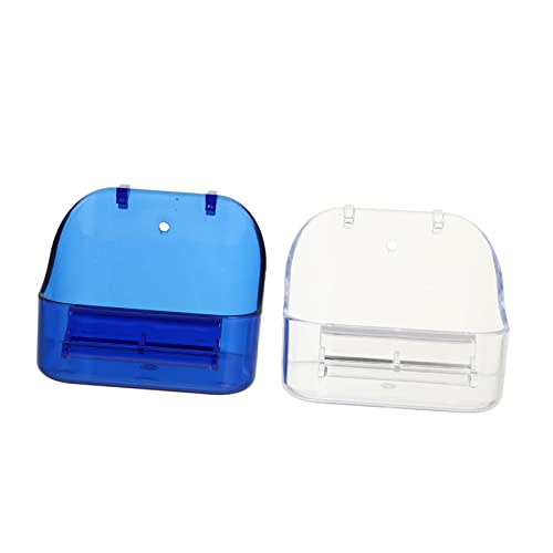 Toyvian 2Stücke Haustier Futterboxen Für Transparente Futterbehälter Für Vogelkäfige Vielseitige Fütterungs Und Duschbecken Für Papageien Und Hamster Für Futter Und Wasser von Toyvian
