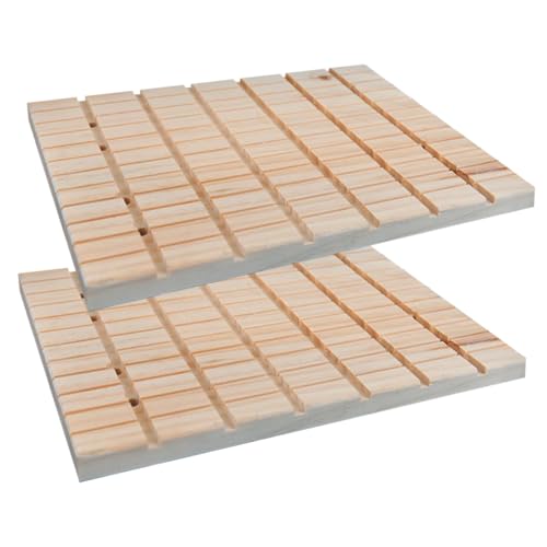 Toyvian 2 Stücke Holz Kratzplatte für Kleine Haustiere Kaninchen Krallen Schleifbrett Hausgemachtes Zubehör für Meerschweinchen und Chinchillas Pflegt Füße und Verhindert Fußverletzungen von Toyvian