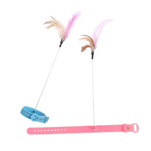 Toyvian 2Stücke Interaktives Katzenhalsband Mit Teaser Teiliges Für Kätzchen Für Drinnen Und Multifunktionales Katzenspielzeug Für Unterhaltsame Spielzeiten von Toyvian