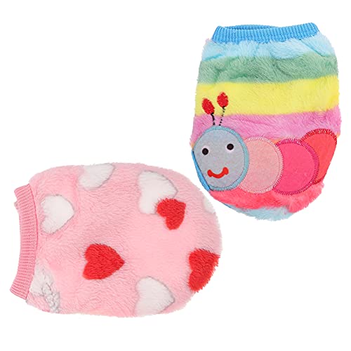 Toyvian 2stücke Kaninchen Kleidung Winter Warme Kleine Hunde Mäntel Aus Fleece-Material Gefertigt Bequem Für Kleintiere von Toyvian