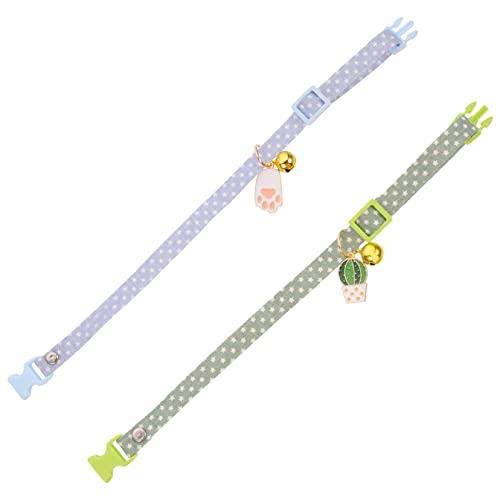 Toyvian 2Stücke Katzenhalsband mit Abnehmbaren Anhängern Verstellbarer für Katzen und Kätzchen Atmungsaktiv und Niedliches Design für Haustier Events Toyvian 2Stücke Katzenhalsband mit Abnehmbaren Anhängern Verstellbarer für Katzen und Kätzchen Atmungsaktiv und Niedliches Design für Haustier Events von Toyvian