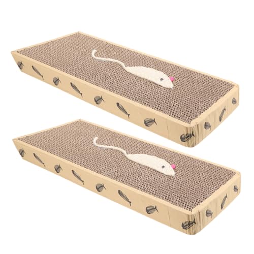 Toyvian 2Stücke Katzenkratzbrett und Teiliges aus Wellpappe Multifunktionale Katzenunterlage für Innenräume Sicheres und Langlebiges Kratzspielzeug für Kätzchen Befriedigt Natürliche Toyvian 2Stücke Katzenkratzbrett und Teiliges aus Wellpappe Multifunktionale Katzenunterlage für Innenräume Sicheres und Langlebiges Kratzspielzeug für Kätzchen Befriedigt Natürliche von Toyvian