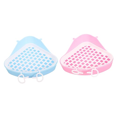Toyvian 2Stücke Kleine Haustier Toilette für Hamster und Kaninchen aus Langlebigem Spritzwassergeschützt Lecksicher für Kleintiere Wie Meerschweinchen von Toyvian