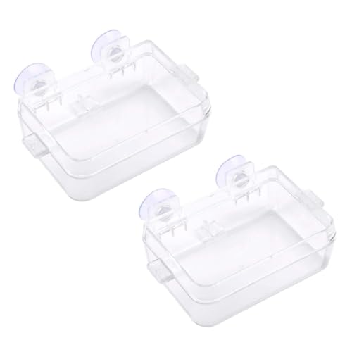 Toyvian 2stücke Wasserbecken Für Reptilien Futternapf Für Haustiere Transparenter Futterspender Für Eidechsen Und Geckos Haltbarer Für Futter Und Wasser von Toyvian