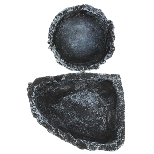 Toyvian 2Stücke Reptilien Wasserschale und Futternapf Teiliges Schildkrötenbecken für Reptilien Langlebige Futterschale mit Realistischem Design und Einfacher Toyvian 2Stücke Reptilien Wasserschale und Futternapf Teiliges Schildkrötenbecken für Reptilien Langlebige Futterschale mit Realistischem Design und Einfacher von Toyvian