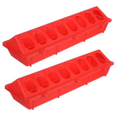 Toyvian 2Stücke Taube Futtertrog Spritz Lebensmittelbox für Vogelkäfig Rot für Tauben Kanarienvögel und Andere Kleine Vögel Langlebig und Leicht zu Reinigen von Toyvian