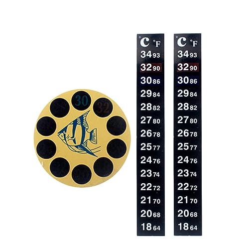 Toyvian 3 STÜCKE Aquarium Thermometer Tragbare Patch Thermometer für Fischbecken Temperaturmessung Aufkleber Langlebige Wasserthermometer für Zuhause und Mall Nutzung von Toyvian